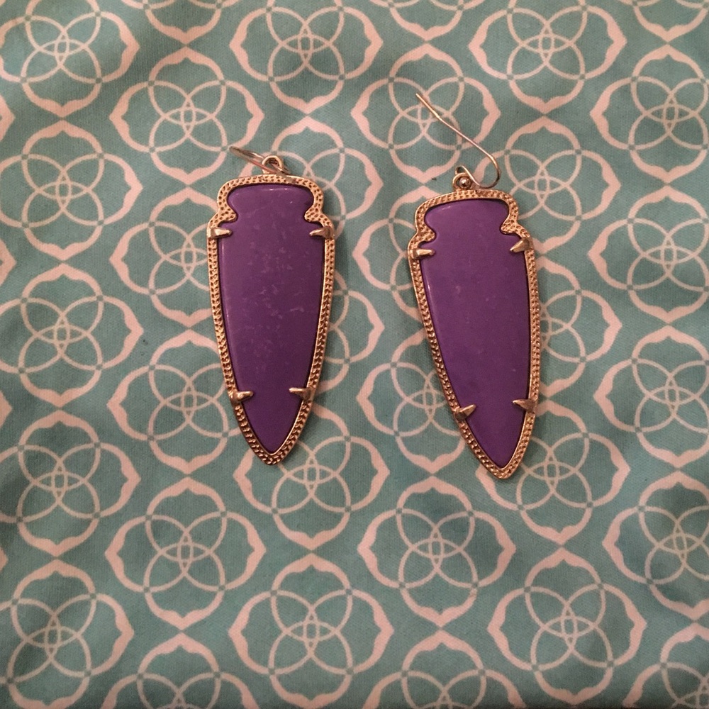 Kendra Scott Lavender purple Skylar earrings